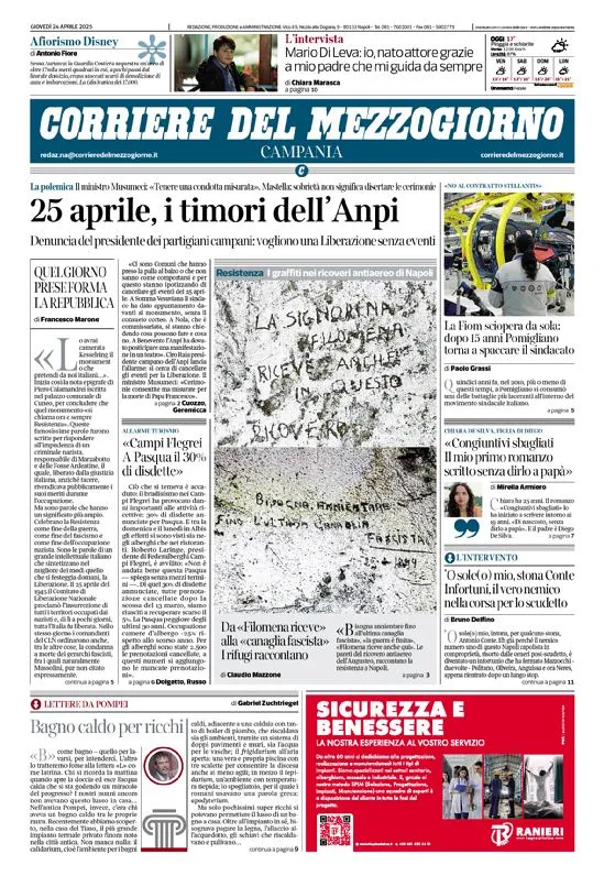 Prima-pagina-corriere del mezzogiorno-del-2025-04-24